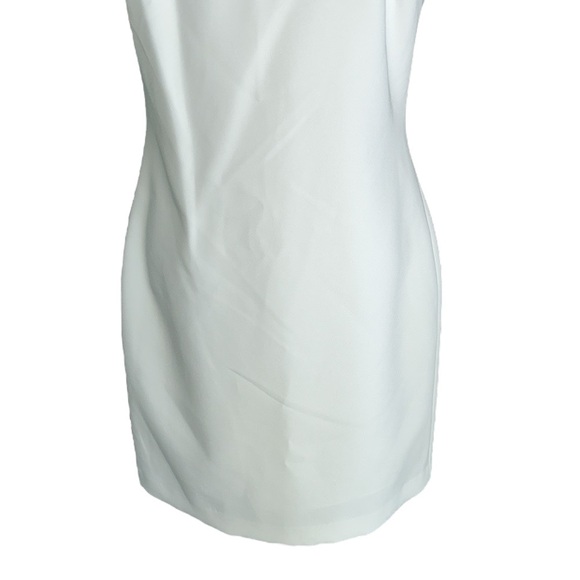 MILLY Ellia Cady Asymmetrical Halter Neck Dress in Ecru - 8 - Picture 6 of 15